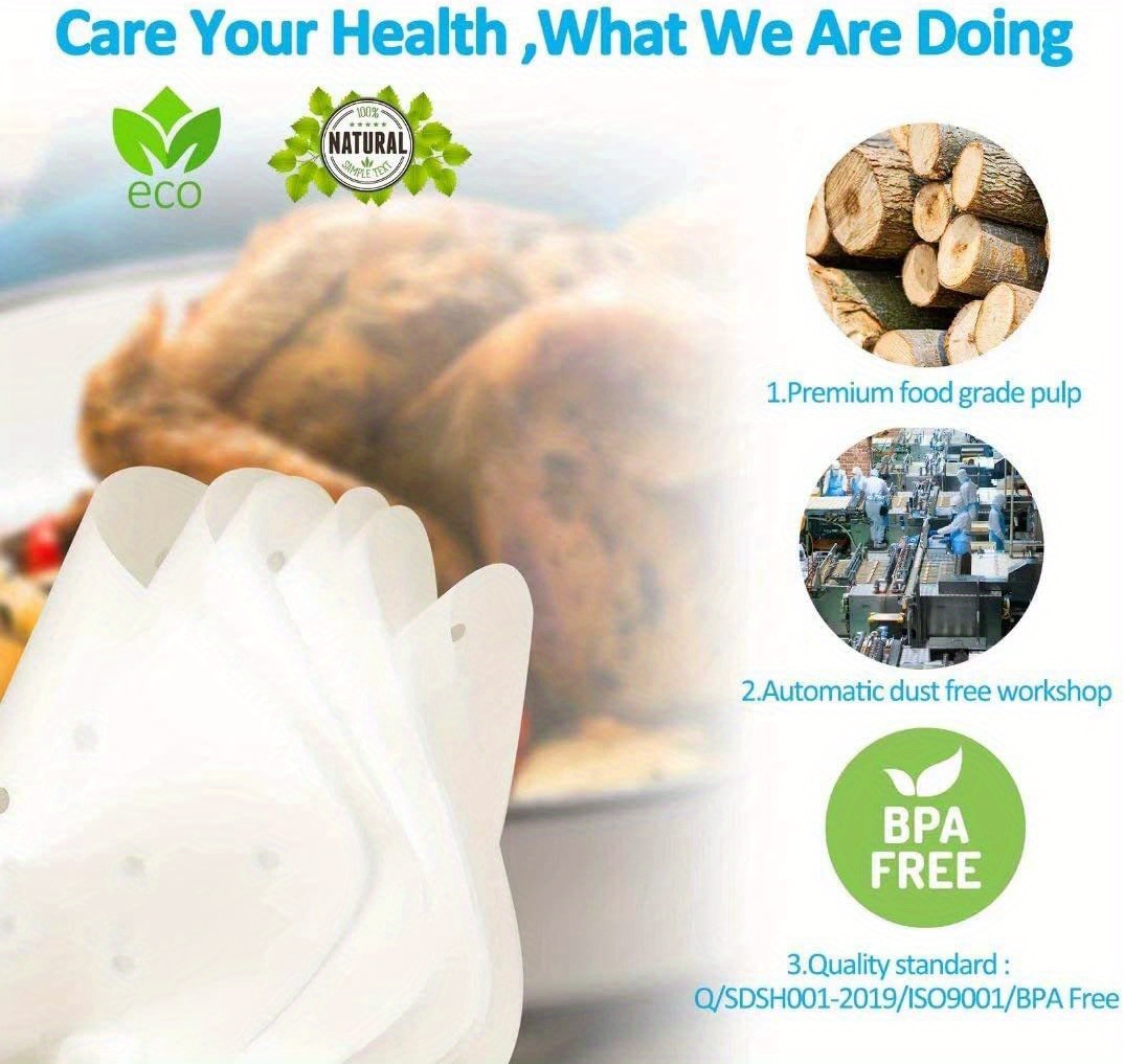 Perforated Parchment Paper Sheets Baking Brown White Square Temu