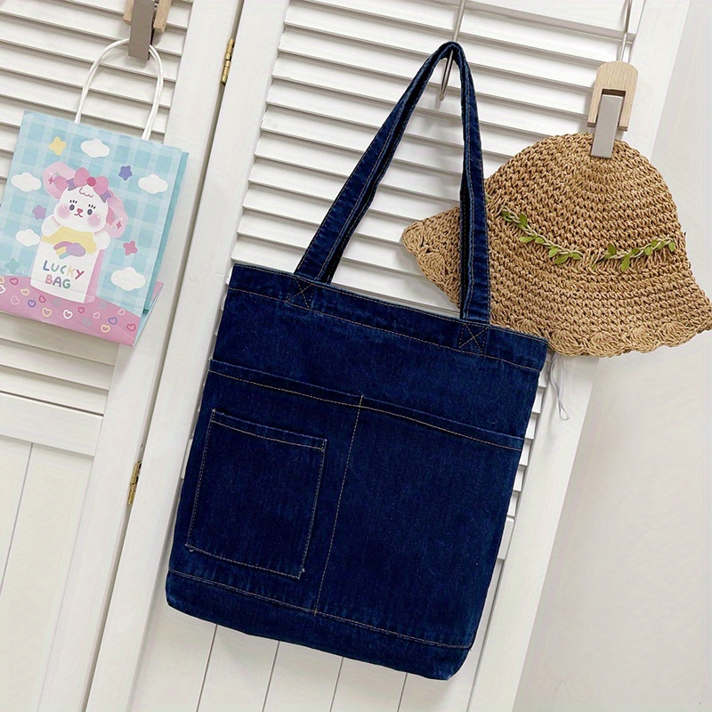 Multi pocket Denim Canvas Crossbody Bags Denim Shoulder 