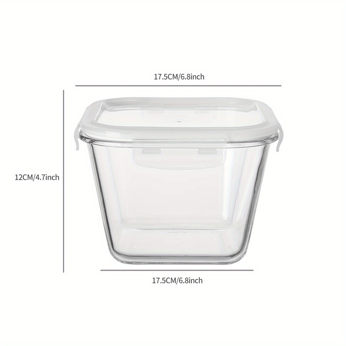 Fresh Prep Square Glass Food Container