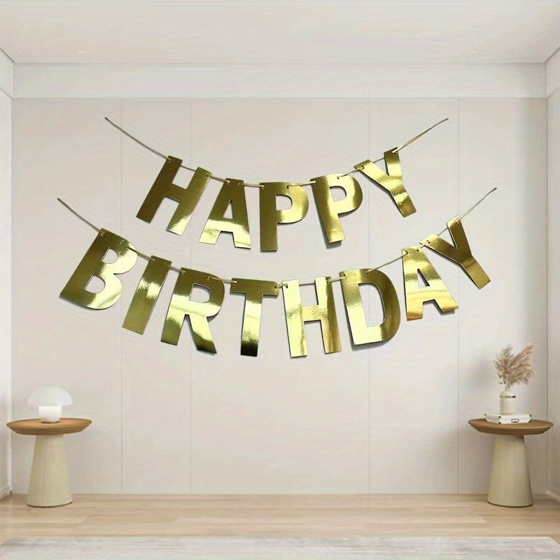 Happy Birthday Banner Pastel Macaron Colors Alphabet Design - Temu