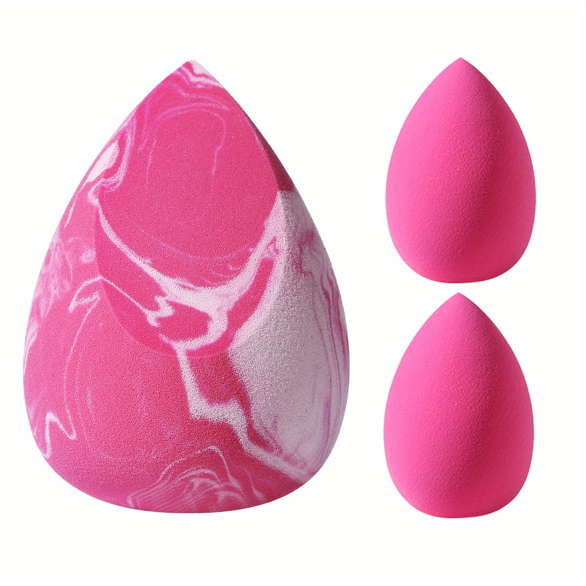 Makeup Sponge Set DUAIU 4 Pcs Foundation Blending Beauty Blender Sponge Dry  & Wet Use for Powder Cream or Liquid Multi-colored Makeup Sponges Green+Red