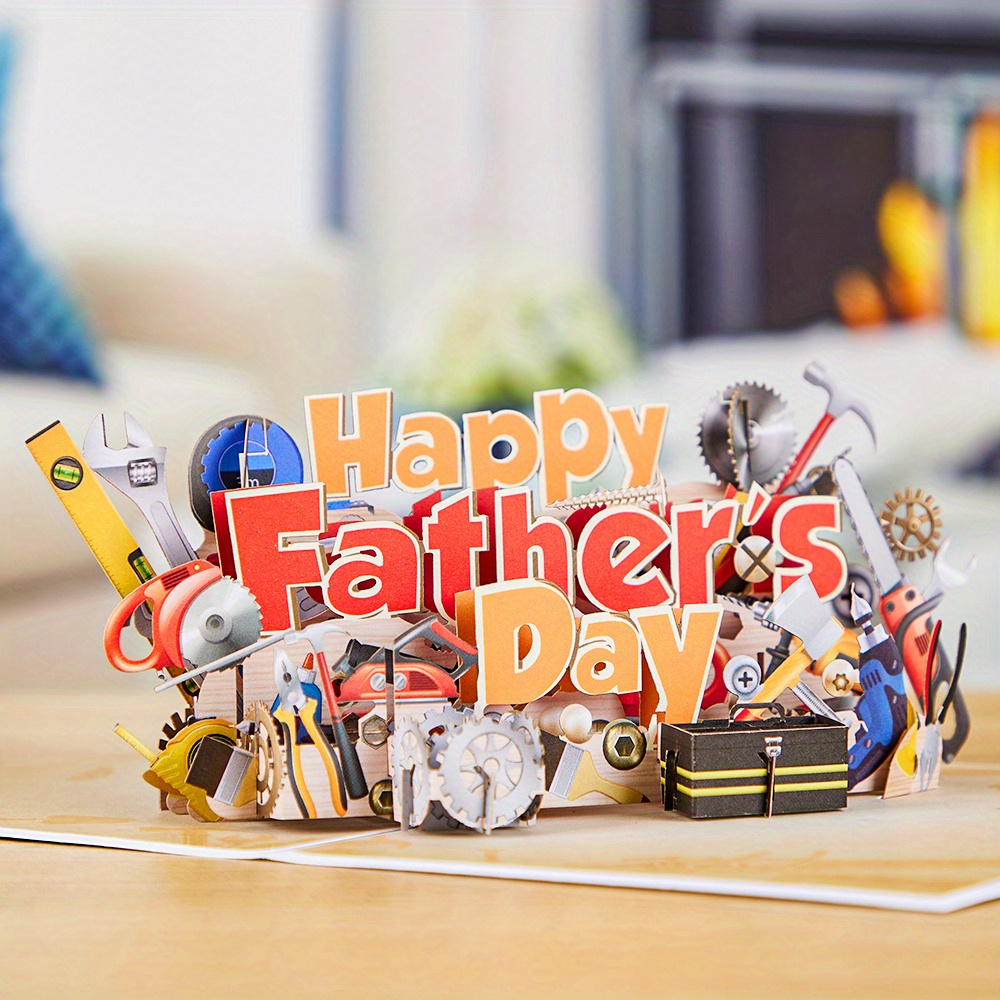 Happy Father's Day Toolbox Pop Card Perfect Gift Dad 3d - Temu