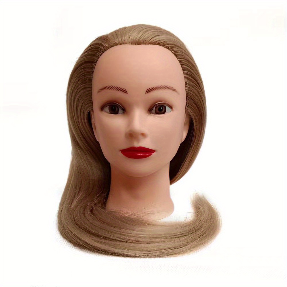 Mannequin Head with Hair, 29'' Manikin Head with hair Cosmetology Mannequin  Head for Hair Styles Hairdressing Practice Training Doll Heads with Clamp