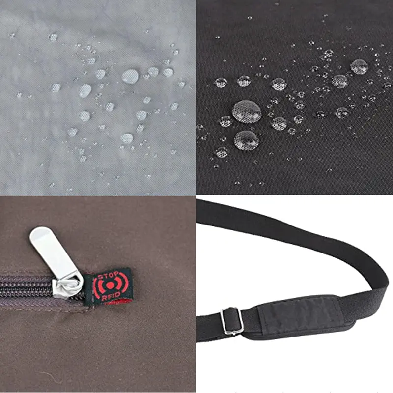 crossbody bag with anti theft rfid pocket durable nylon messenger bag lightweight casual shoulder bag large capacity satchel bag for men and women details 2