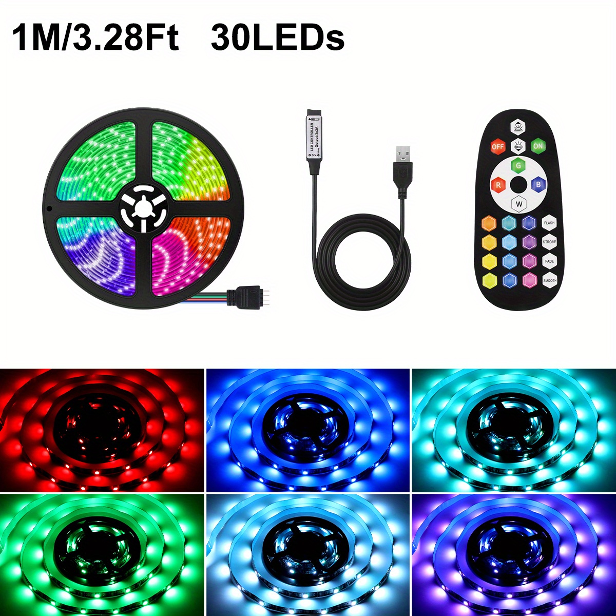 Flexible RGB Usb Rgb Led Strip With Remote Waterproof DIY 5050, DC 5V USB,  1M 5M Lengths For TV Background Lighting From Omeal1688, $3.74
