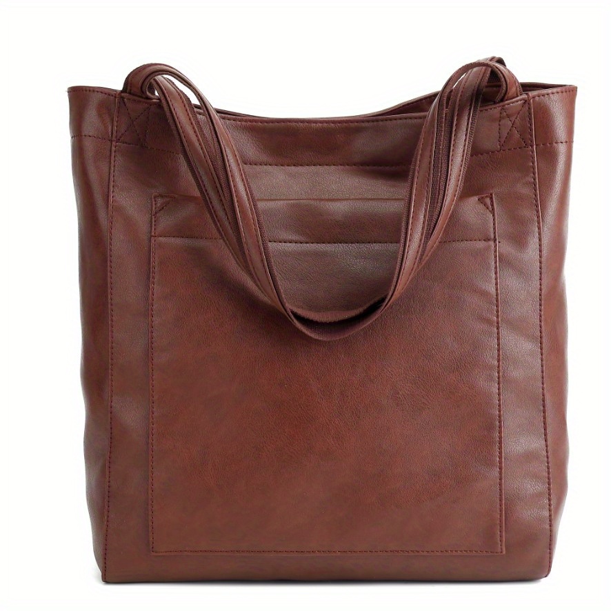 Women's Simple Vintage Tote Bag, Large Capacity Shoulder Bag, All-match Bag  For Work - Temu Philippines