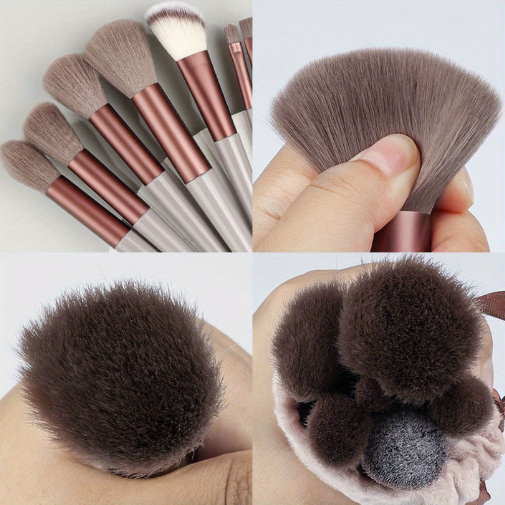 Makeup Brush Set Soft Fluffy Professiona Cosmetic Foundation Powder  Eyeshadow Kabuki Blending Make Up Brush Beauty Tool Makeup Sponge Storage  Bag - Temu