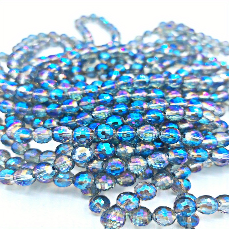 Round Glass Beads Jewelry Making Ab Colour Faceted Shape - Temu United ...