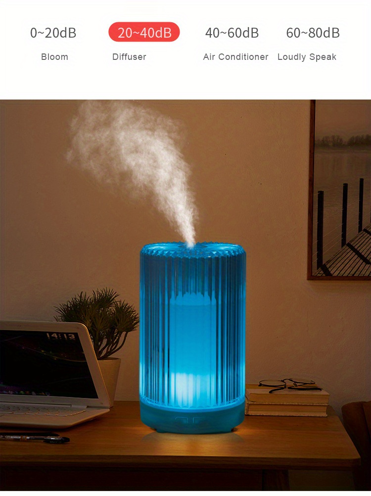 1pc essential oil diffusers 200ml ultrasonic aromatherapy oil diffuser cool mist crystal bpa free 7 colors changed led with waterless auto off timer setting for home yoga office large room white details 4
