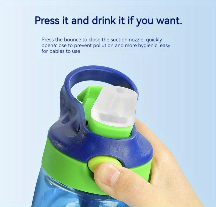 Kawaii Portable Sports Water Bottle, Cartoon Plastic Leakproof Bpa