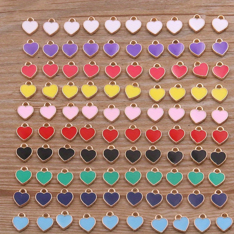 20pcs 11.8*11.4mm Love Heart Alloy Metal Drop Oil Charms Beads For Jewelry  Making Diy Special Bracelet Necklace Valentine's Day Gift Handmade Craft  Supplies - Arts, Crafts & Sewing - Temu