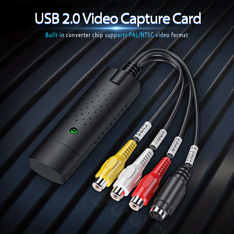 Easycap Usb 2.0 o Video Vhs Vcr Tv To Dvd Converter Capture Card Adapter