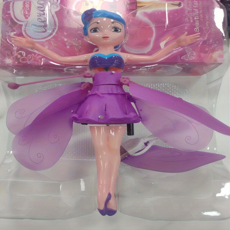 Poupée de princesse fée volante magique, jouets de fées volantes pour filles,  poupées de fées volantes jouets pour enfants à l'intérieur et à  l'extérieur, danseurs du ciel papillon volant pixie