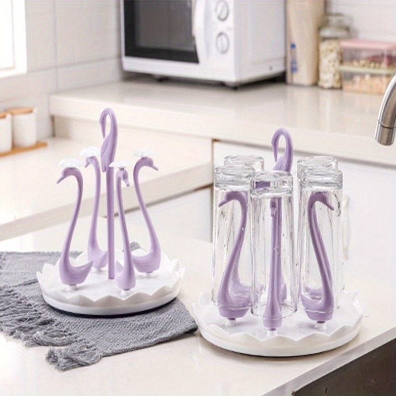 Household Creative Swan Drain Cup Holder Kitchen Rotating - Temu