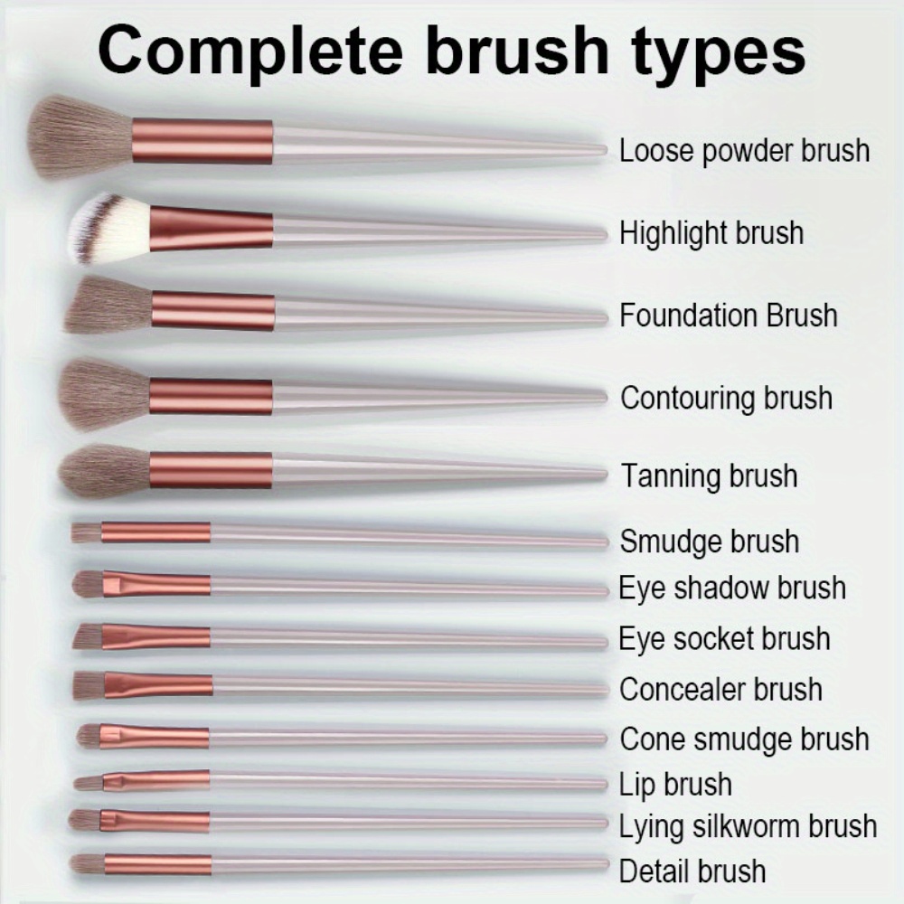 Makeup Brush Set Soft Fluffy Professiona Cosmetic Foundation - Temu