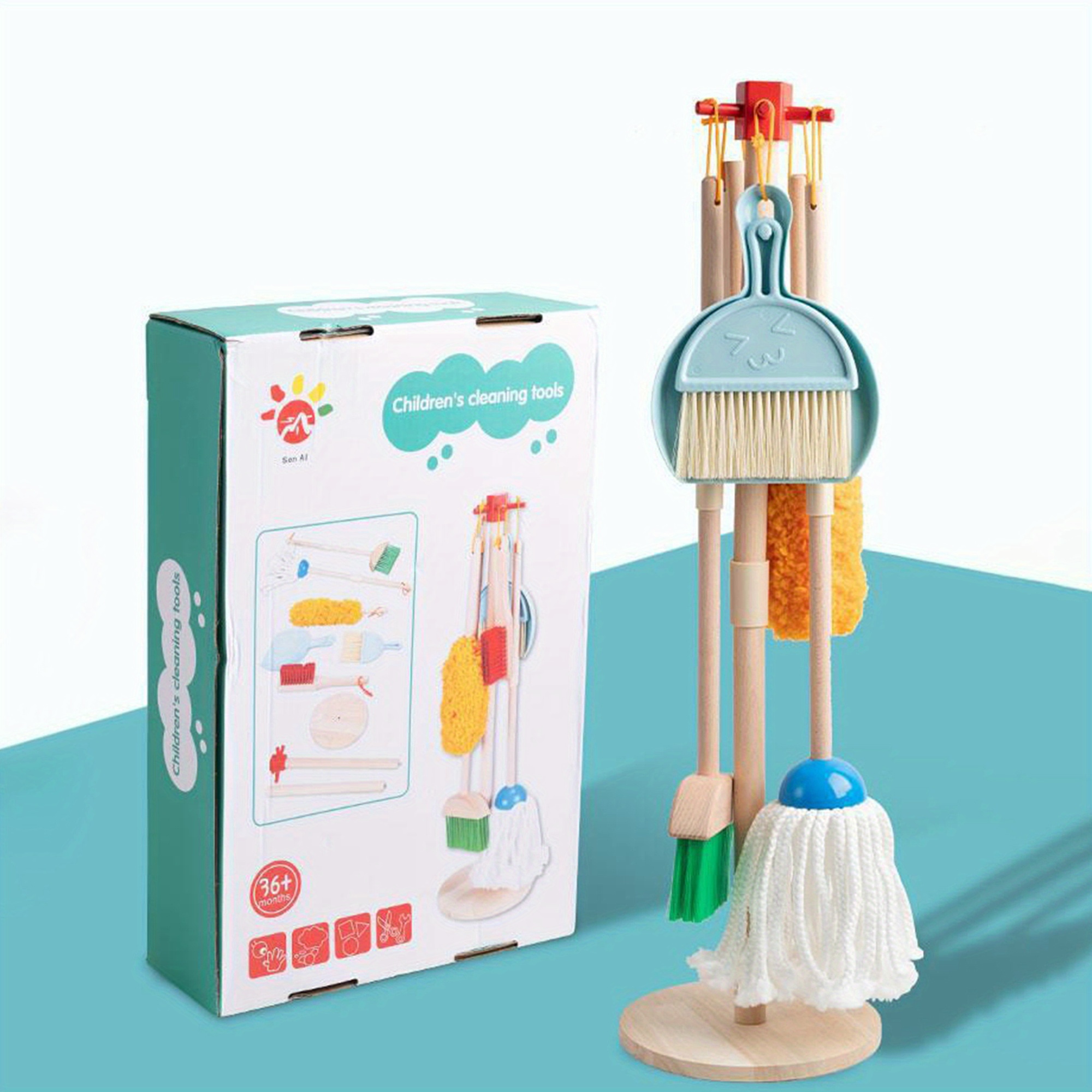 Wooden Kids Cleaning Set For Toddlers, Montessori Cleaning Toys With Kids  Broom And Mop Set, Housework Pretend Play Toy Gift For Boys Girls Ages 3+  Christmas,halloween,thanksgiving Gift - Temu Hungary