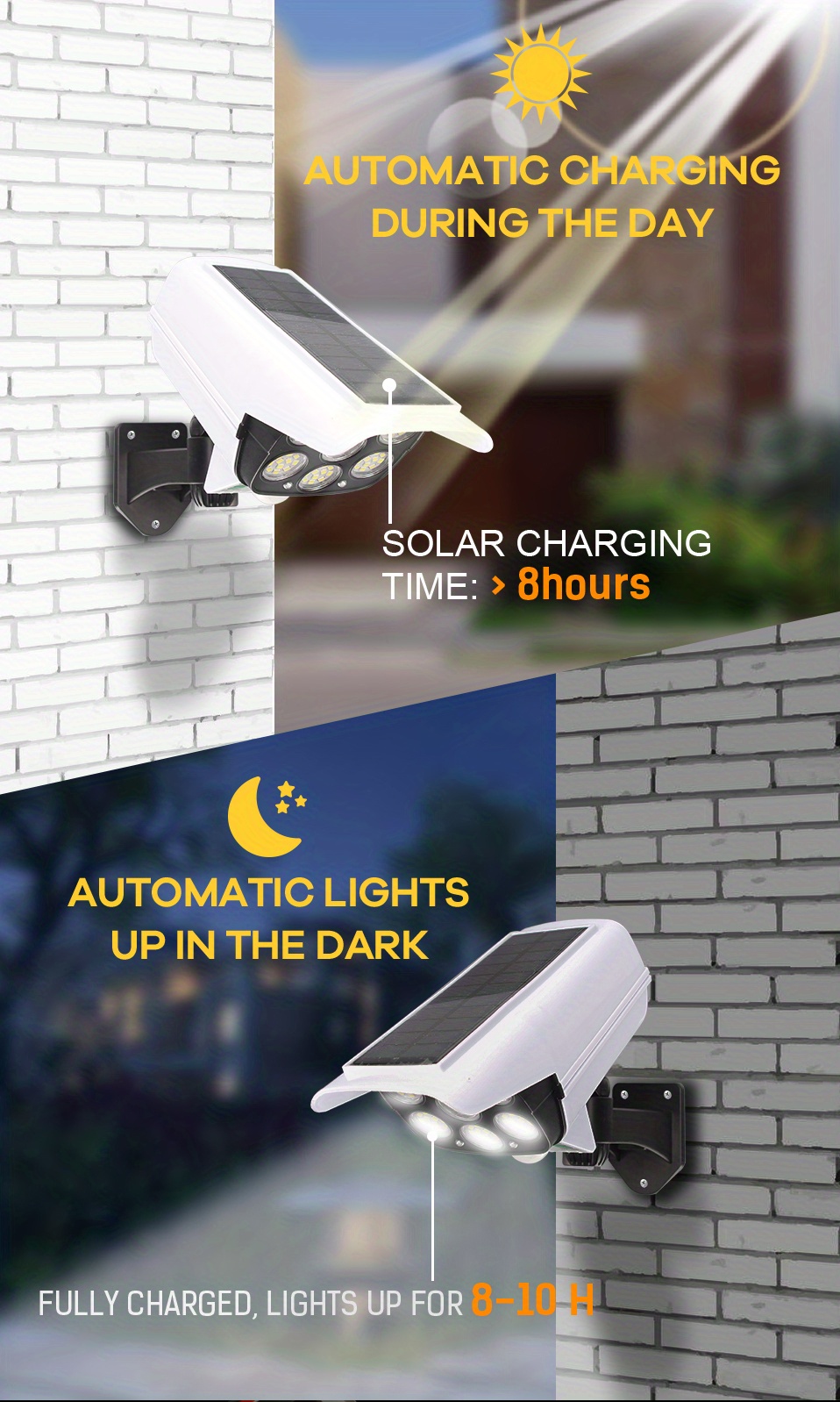 Solar Streetlight Simulation Fake Surveillance Shape Light Temu