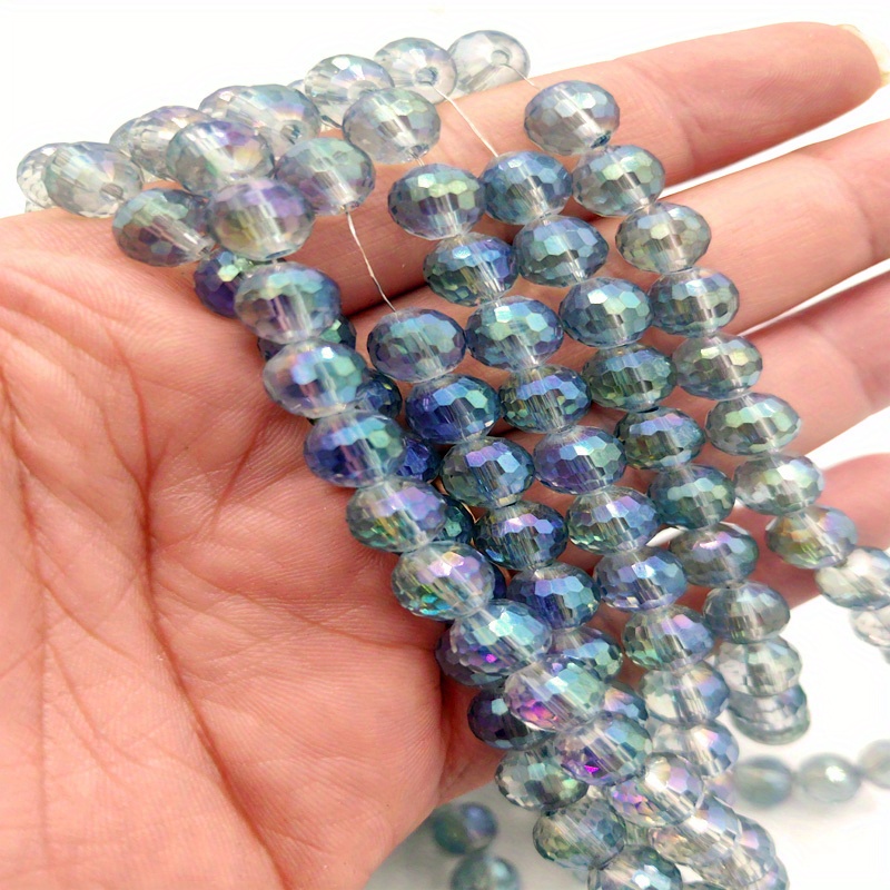 Diameter Sparkling Crystal Beads Faceted Glass Beads Bulk - Temu