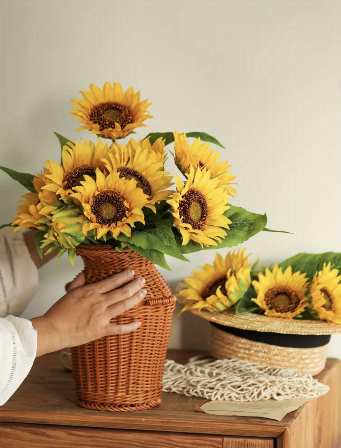 Sunflowers Artificial Flowers With Long Stem Fake Sunflowers - Temu