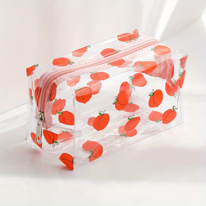 Cartoon Pattern Makeup Pouch Lightweight Transparent Cosmetic Bag