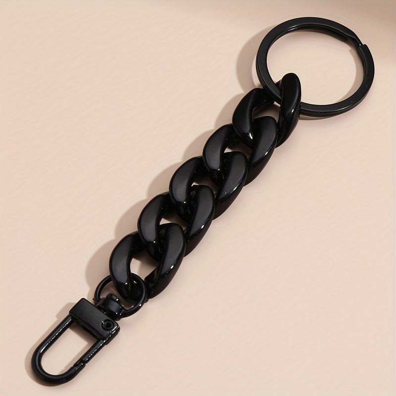 1pc Chain Link Keychain Candy Color Acrylic Key Ring Purse Handbag Car Charm Phone Pendant