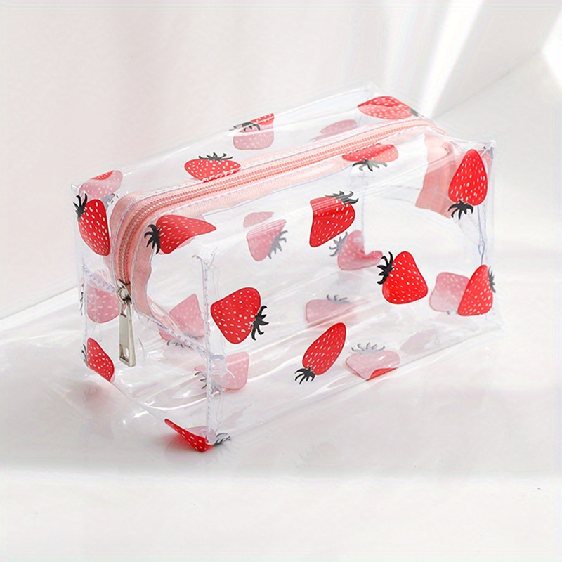 Cartoon Pattern Makeup Pouch Lightweight Transparent Cosmetic Bag