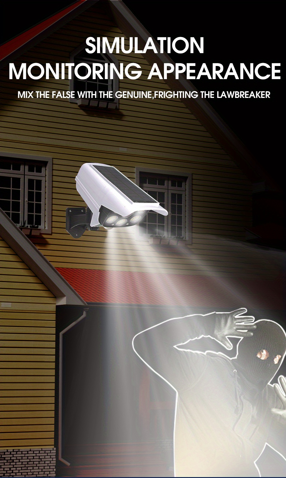 Solar Streetlight Simulation Fake Surveillance Shape Light Temu
