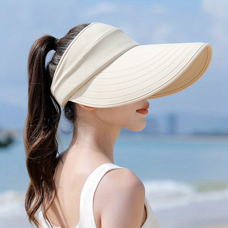  Sun Visor Hat for Women Ponytail Sports UV Protection