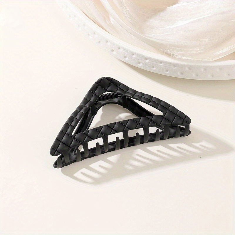 Plaid Imprinted Hair Claw Ponytail Holder Shark Claw