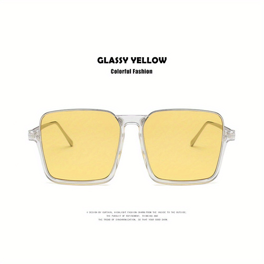 Oversized Square Sunglasses UV400 Gradient Lens Casual Jelly Glasses