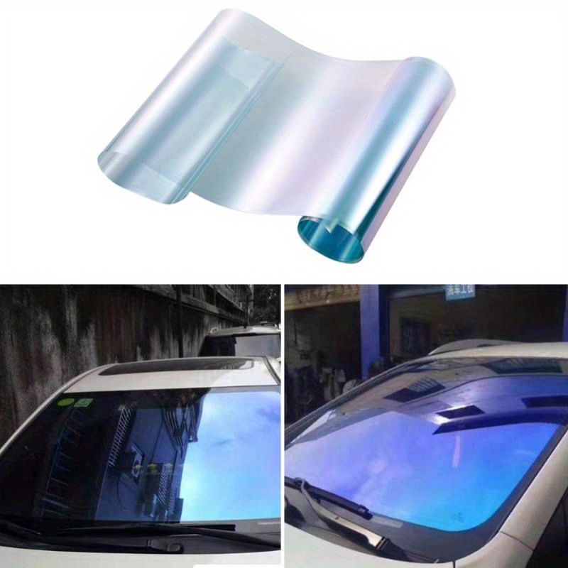 Pare-soleil en PVC pour vitres latérales de voiture, autocollant  électrostatique, film de protection solaire, accessoires automobiles, 2  pièces/ensemble - AliExpress