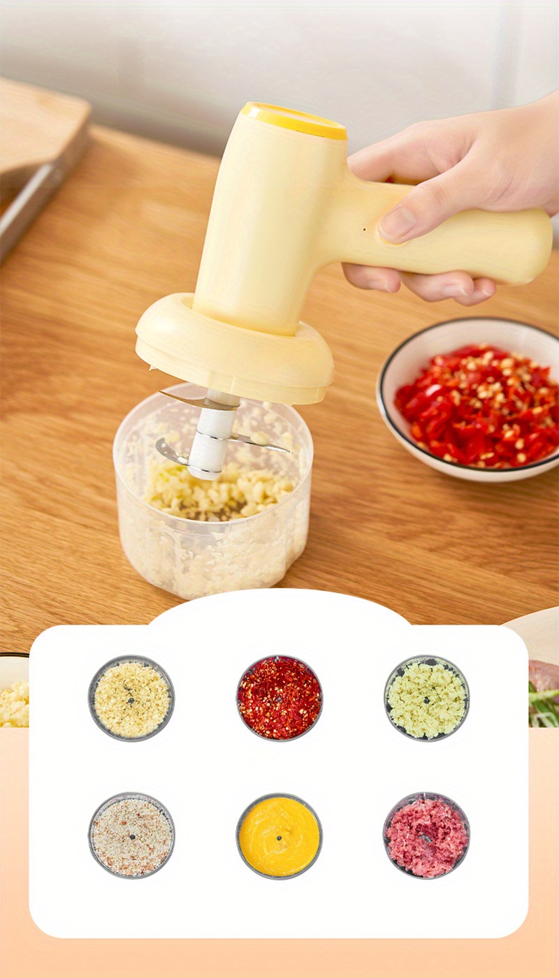 2in1 multi function cooking electric food processor rechargeable handheld cordless whisk egg beater cake baking cream mixer milk frother with two stir bar 250ml garlic chopper masher grinder for vegetable onion pepper peanut kernel meat kitchen tool details 6
