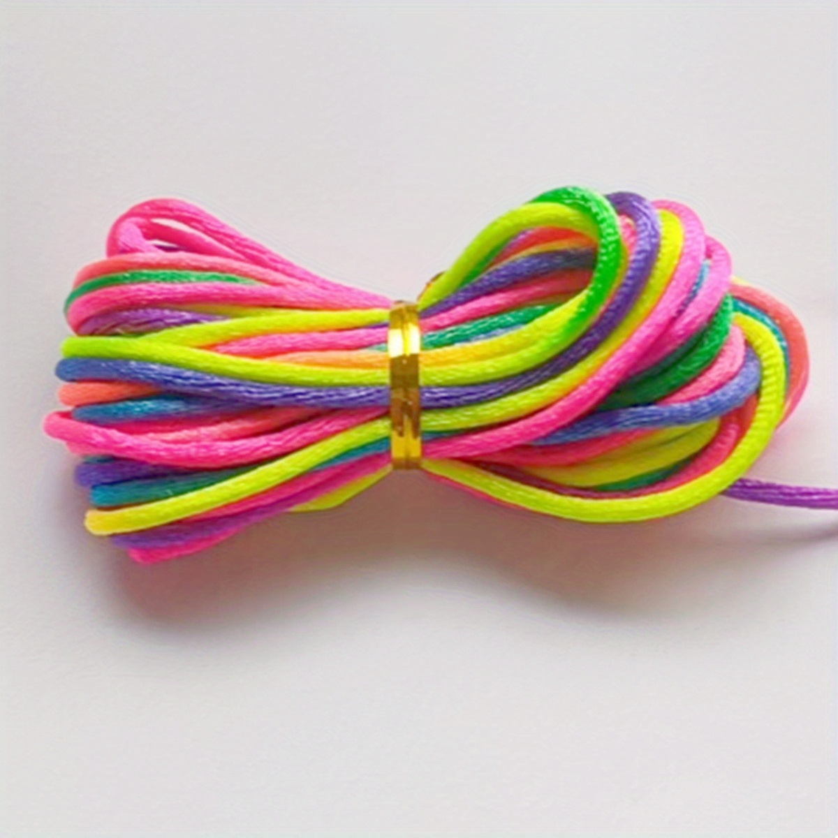 10 Yard Rattail Satin Nylon Cord Colorful Braided Wire Woven - Temu