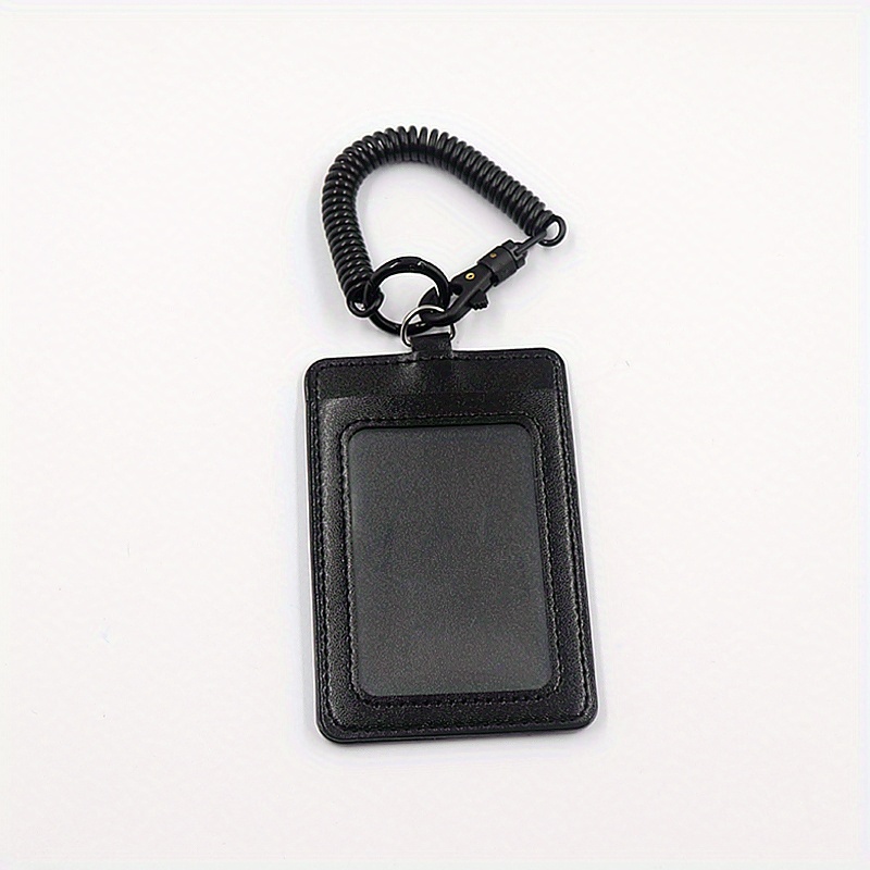 Secure Your Id Badge With This Durable Black Card Holder And Lanyard Combo  - Temu