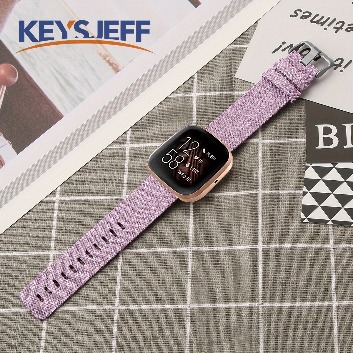 Stylish Canvas Replacement Strap for Fitbit Versa 2/1/SE/LITE - Perfect Gift for Birthdays, Easter, and More!