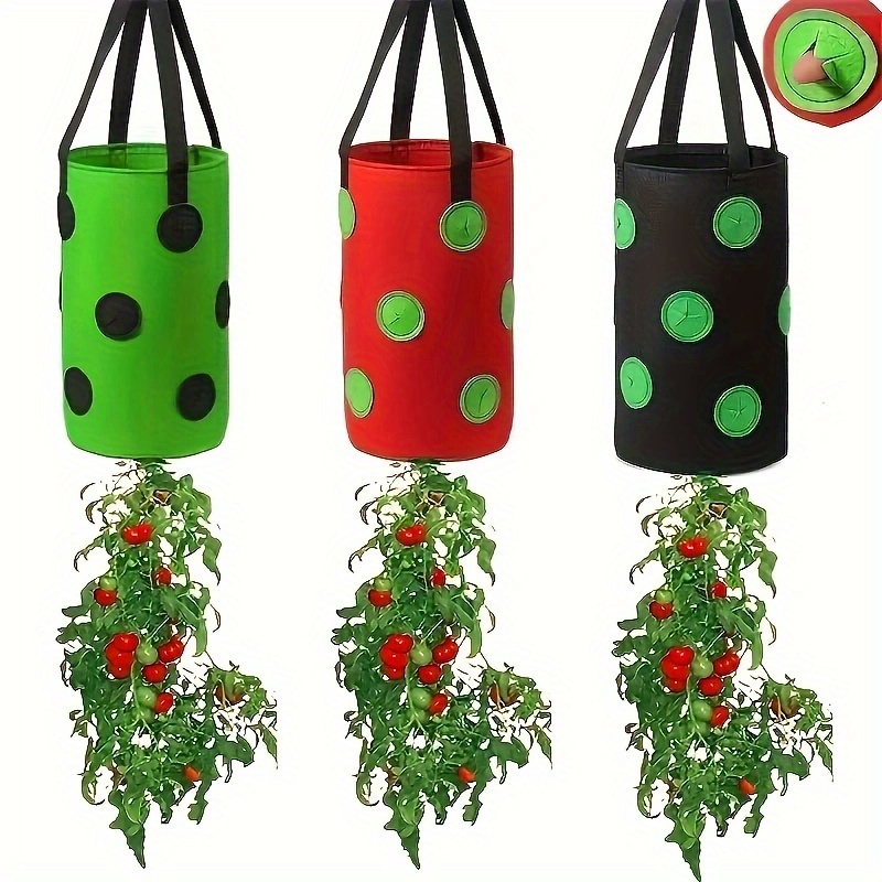 1pc Hanging Grow Bags Multi Port Strawberry Bag Strawberry Potted