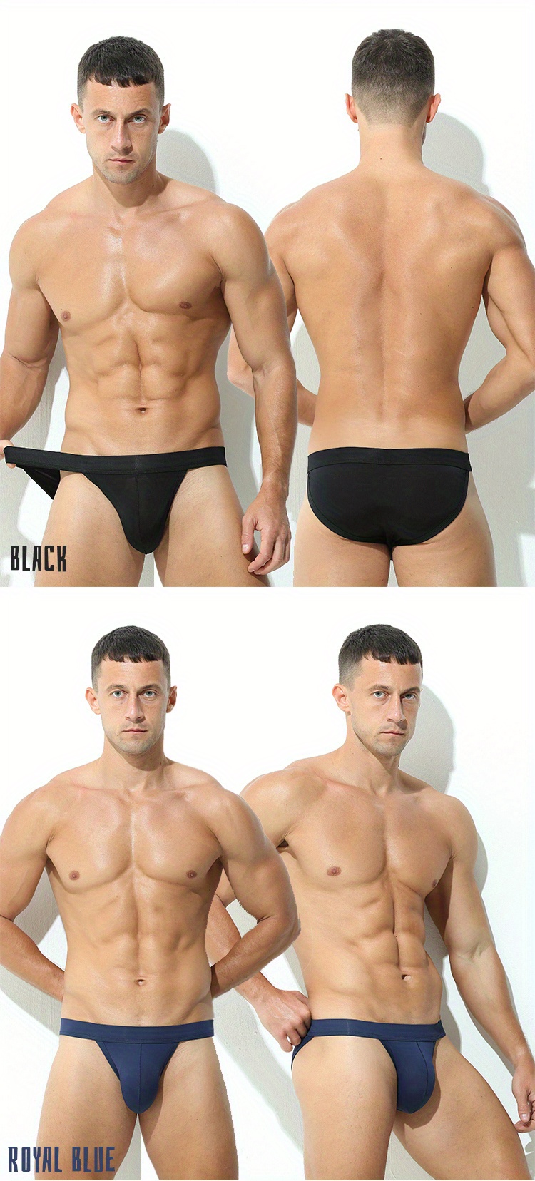 Mens Sexy Low Waist Ice Silk Underwear Bikini Elastic - Temu