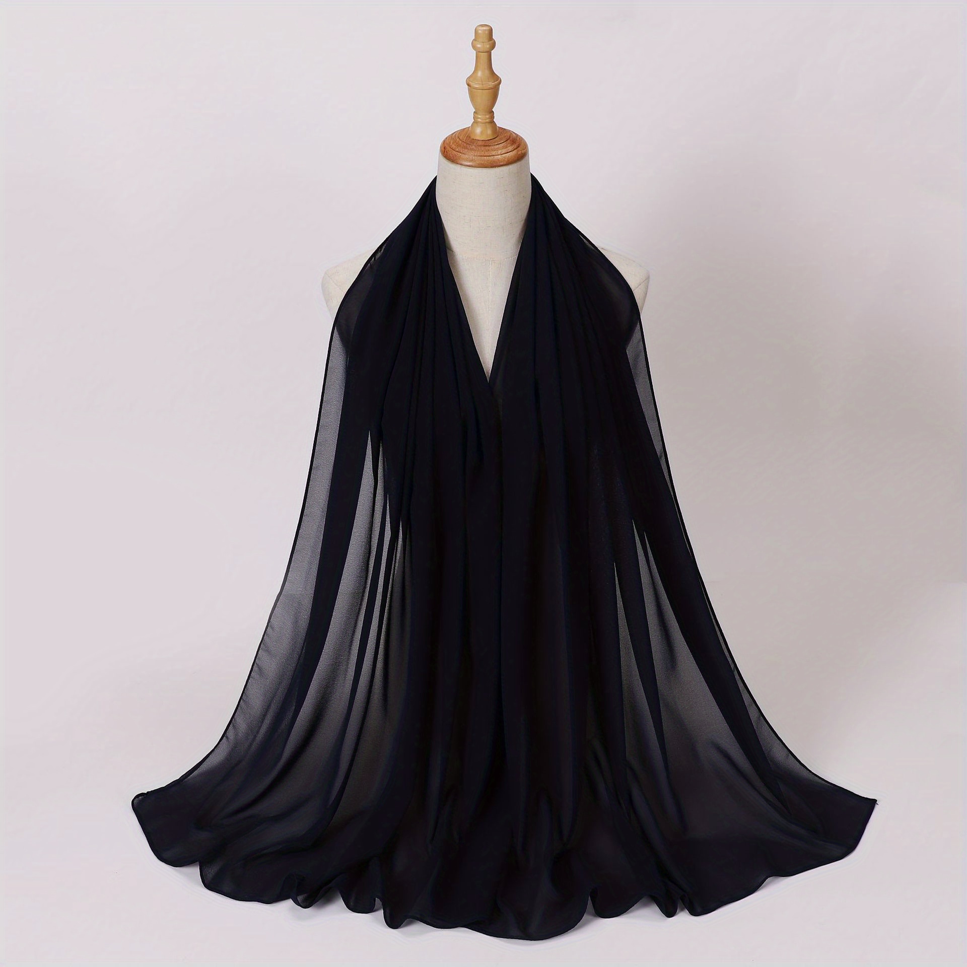 Black chiffon hot sale scarf wrap