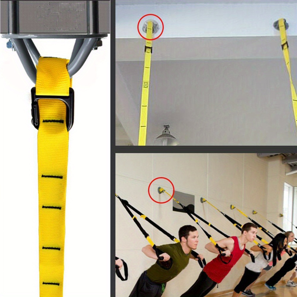 Kit d'ancrage de cordes de combat, crochet de fixation murale au plafond  pour sangles de suspension, anneaux de gymnastique, systèmes d'entraînement  de force du poids, hamacs de yoga, équipement de : 