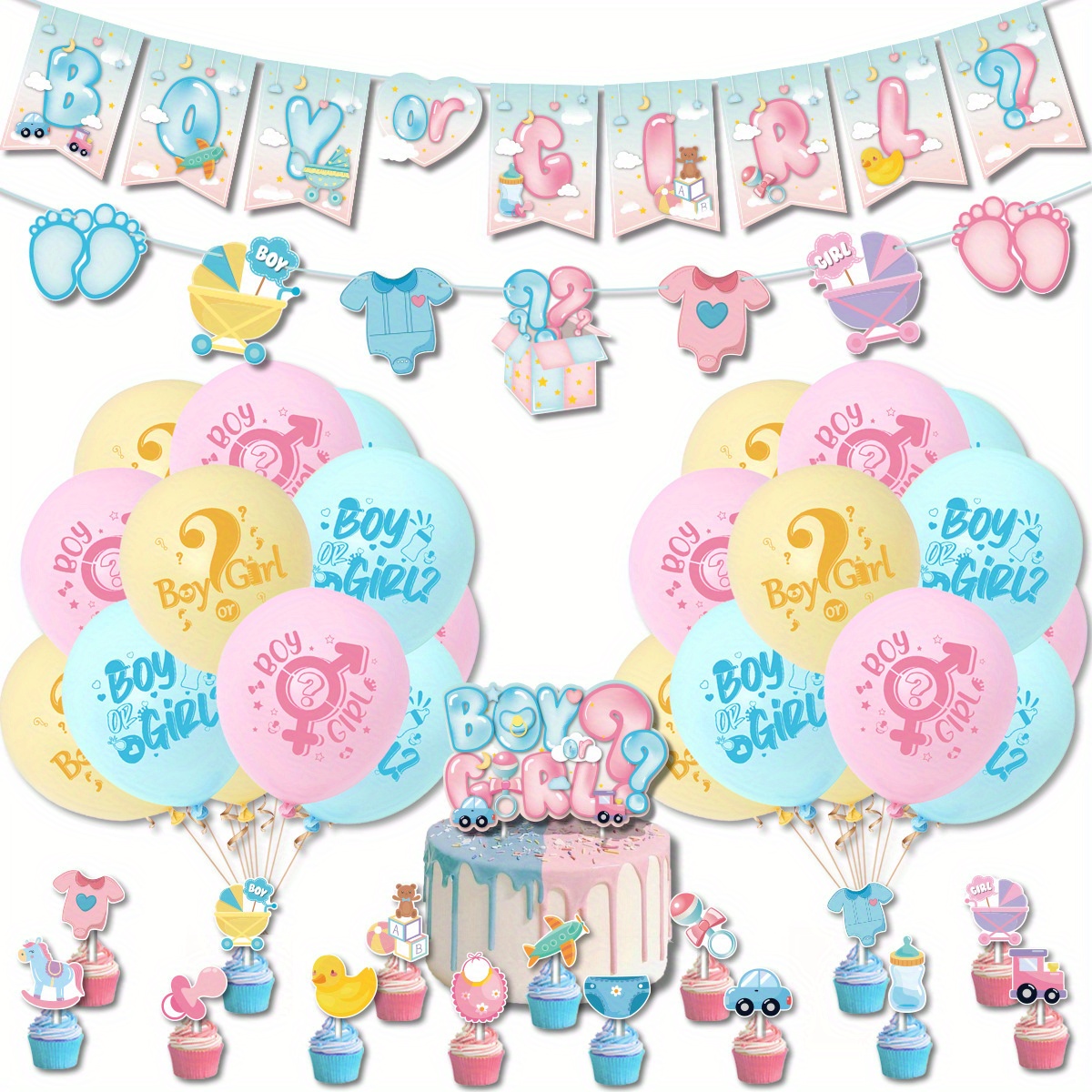 Senfaro Gender Reveal Party Supplies Kit idee di Switzerland