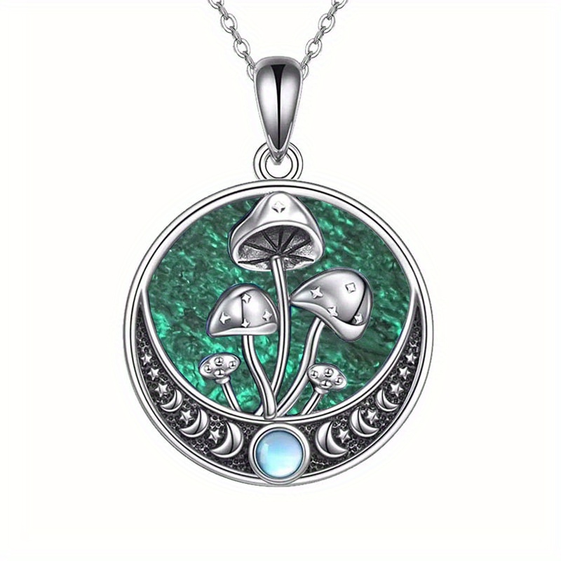 mushroom necklace bohemian style mothers day anniversary birthday christmas gifts for women girls daughter details 4