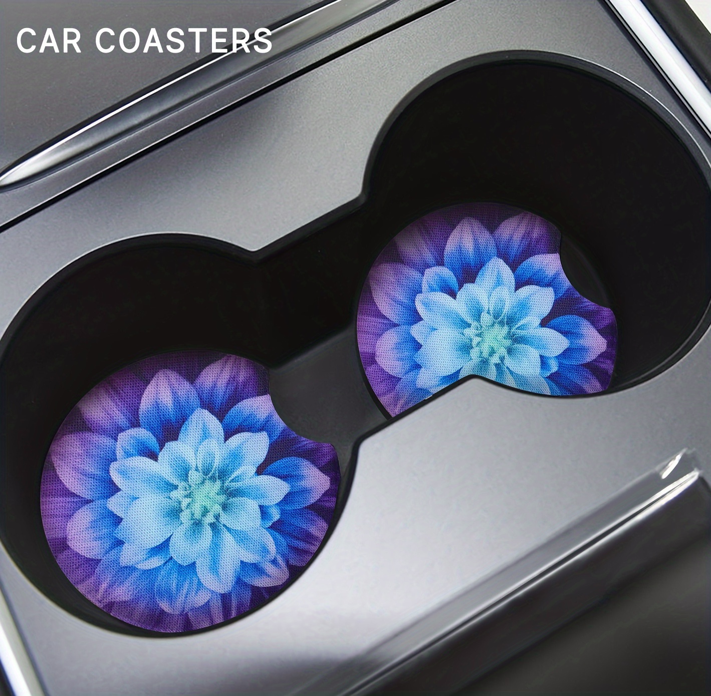 Car Coasters Absorbent Car Cup Holder Coasters Cute Ceramic - Temu