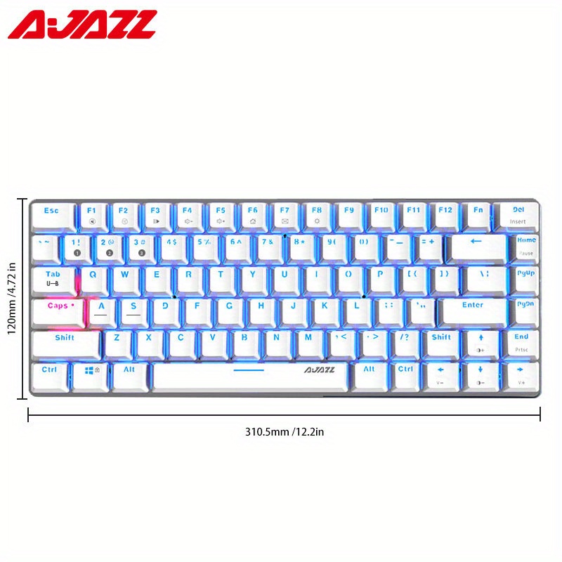 AJAZZ AK33 82-Key Notebook Keypad & 108-Key Game Machinery Keyboard -  AK33RGB Line Body Separation Blue axis