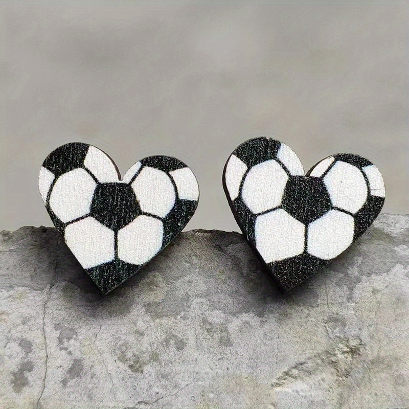 Cute Love Sports Earrings Football Baseball Rugby Basketball - Temu