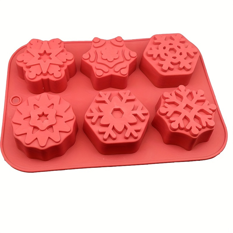 Snowflake Pattern Chocolate Mold, 6 Cavity 3d Silicone Mold, Candy