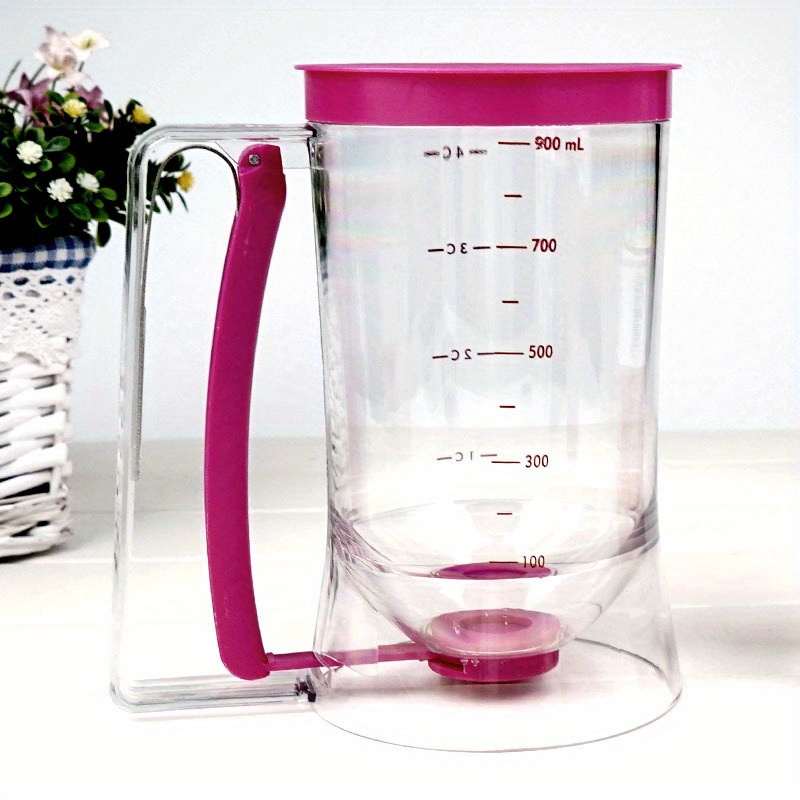 1pc Batter Dispenser Funnel With Measuring Cup, Handheld Divider For Baking