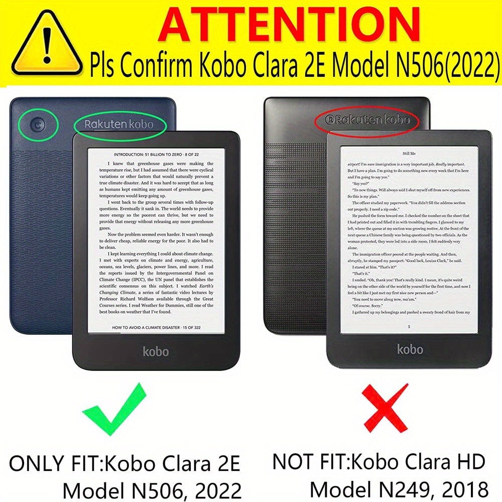 Case for Kobo Clara 2E N506 2022 Protection Case Cover eReader Bag