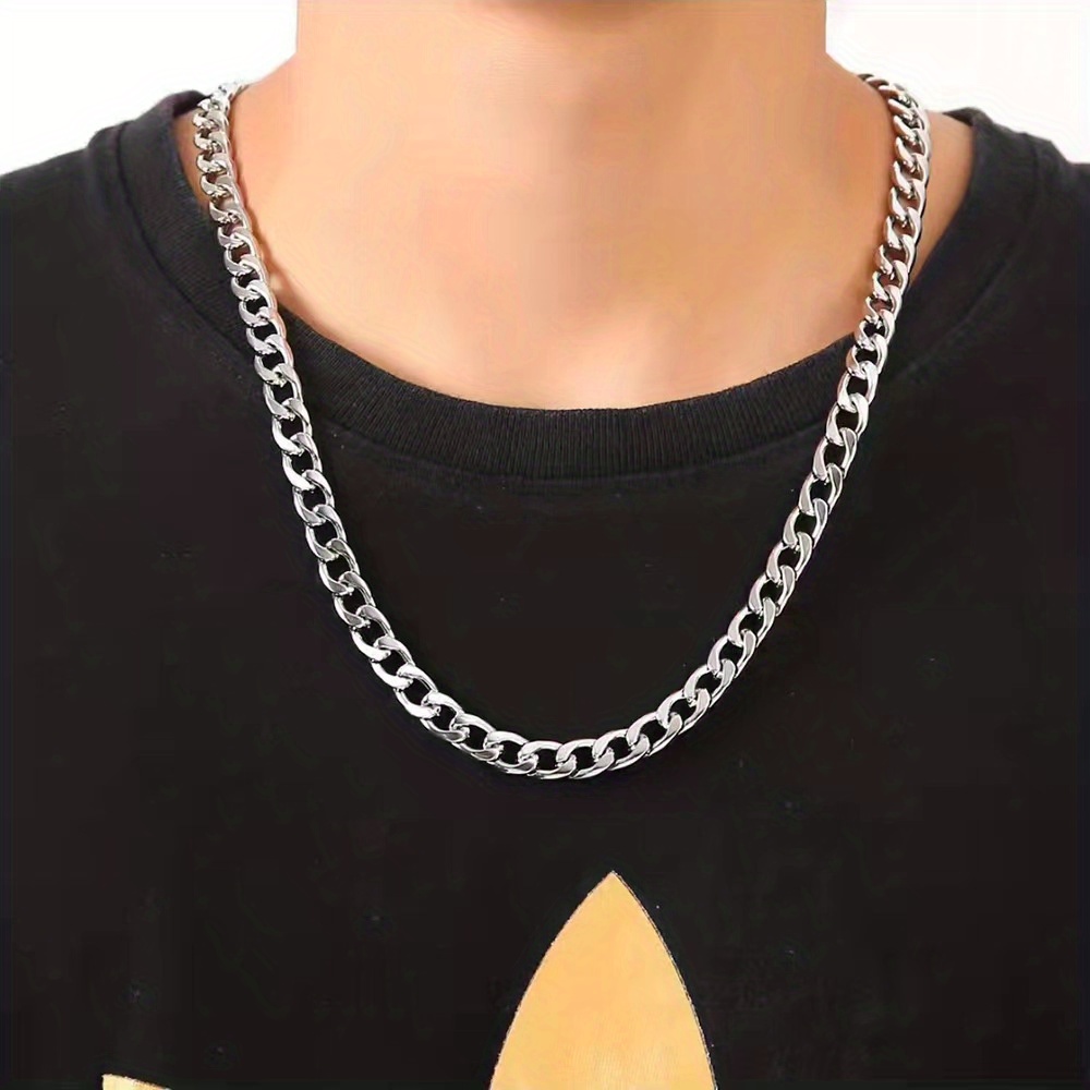 A Stainless Steel Trendy Hip Hop Cuban Necklace Nk Neck Chain Chest a-stainless-steel-trendy-hip-hop-cuban-necklace-nk-neck-chain-chest