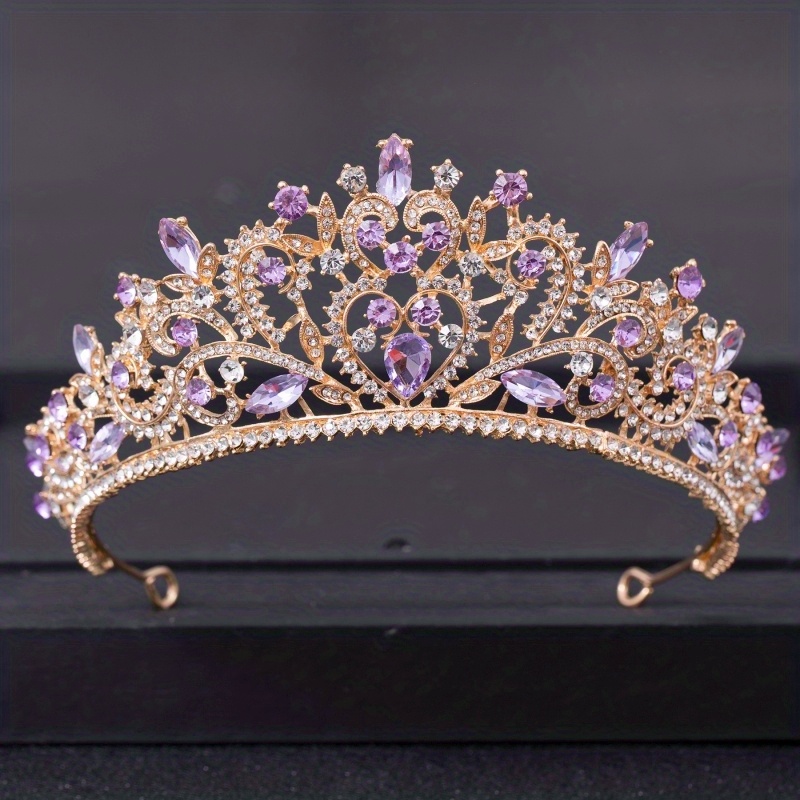 Baroque Crystal Bridal Tiaras And Crowns For Women Bride Rhinestone ...