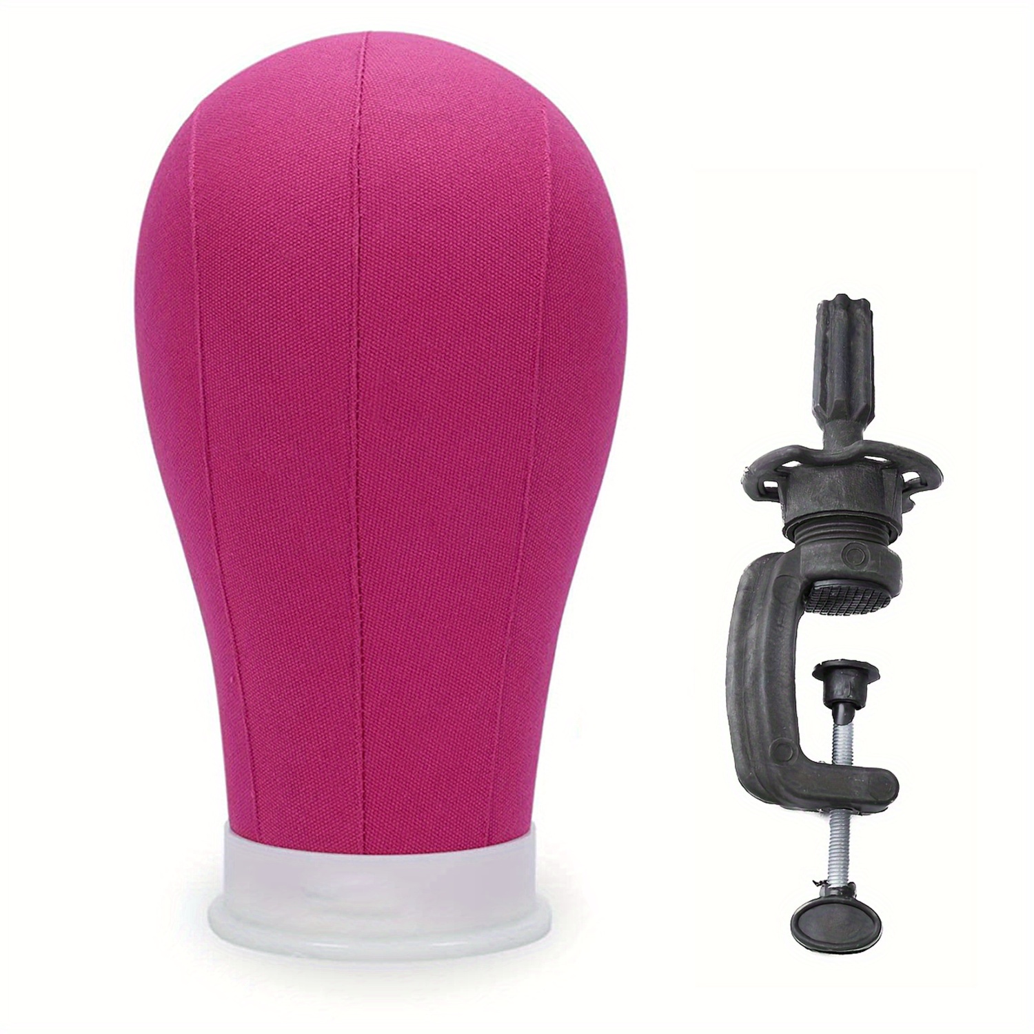 Rose Pink Wig Head Stand with Mannequin Head and Canvas Block for Wig  Making, Styling, and Display